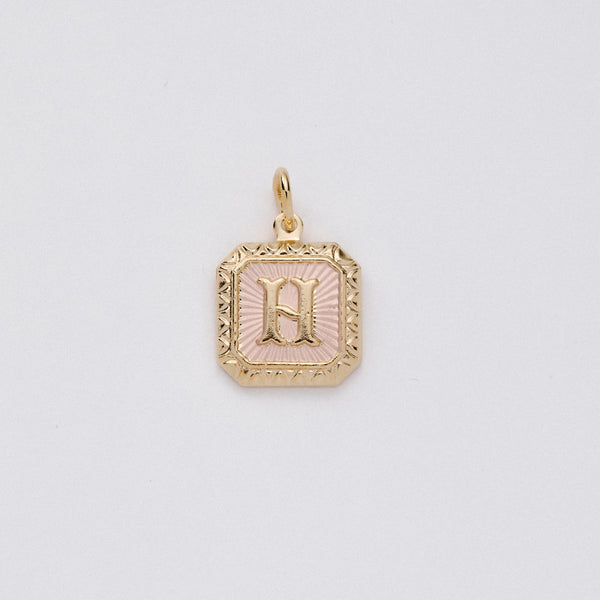 Two Tone Letter Charm