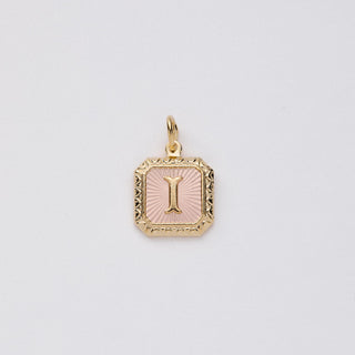 Two Tone Letter Charm