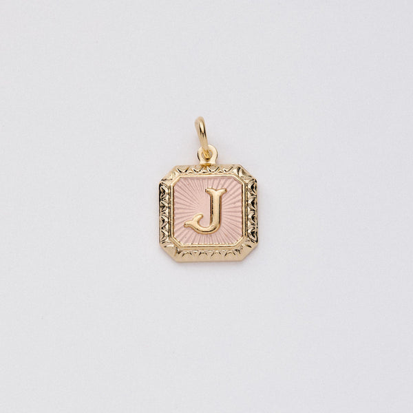 Two Tone Letter Charm