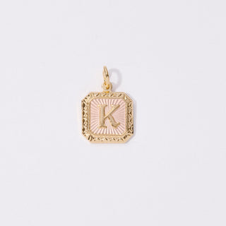 Two Tone Letter Charm