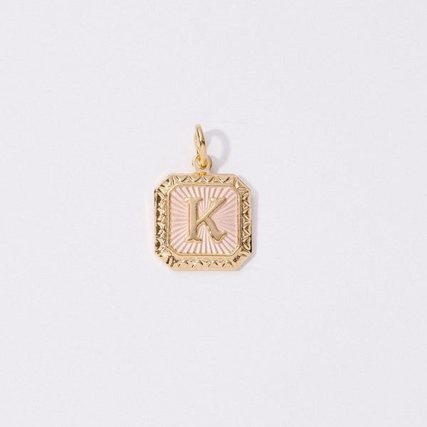 Two Tone Letter Charm