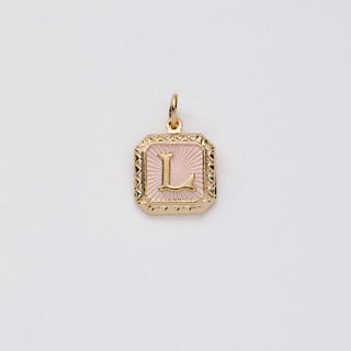 Two Tone Letter Charm