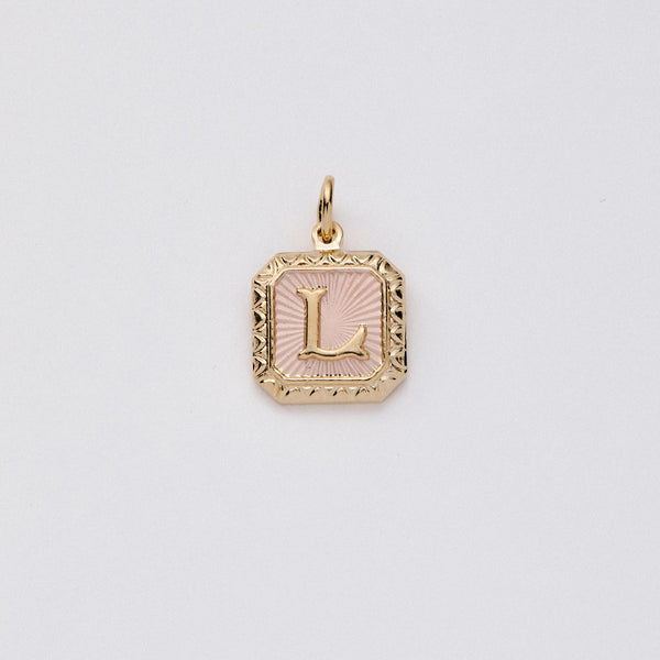 Two Tone Letter Charm