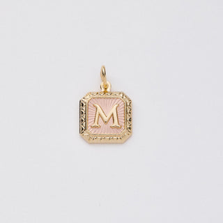 Two Tone Letter Charm