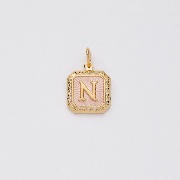 Two Tone Letter Charm