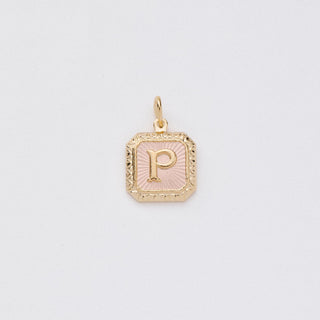 Two Tone Letter Charm