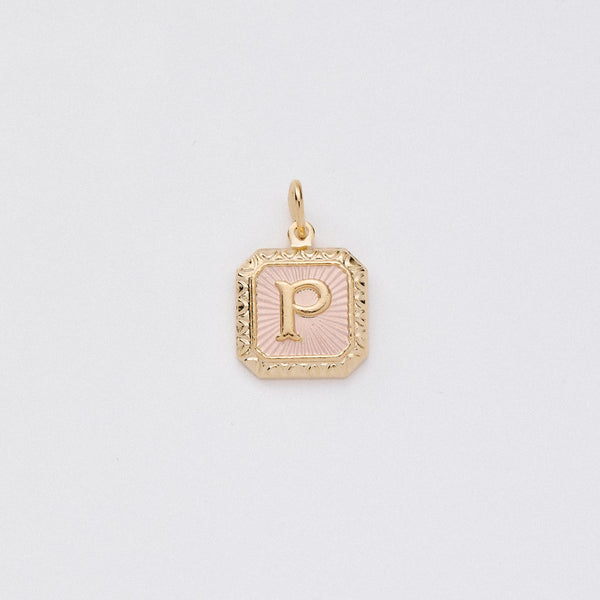 Two Tone Letter Charm