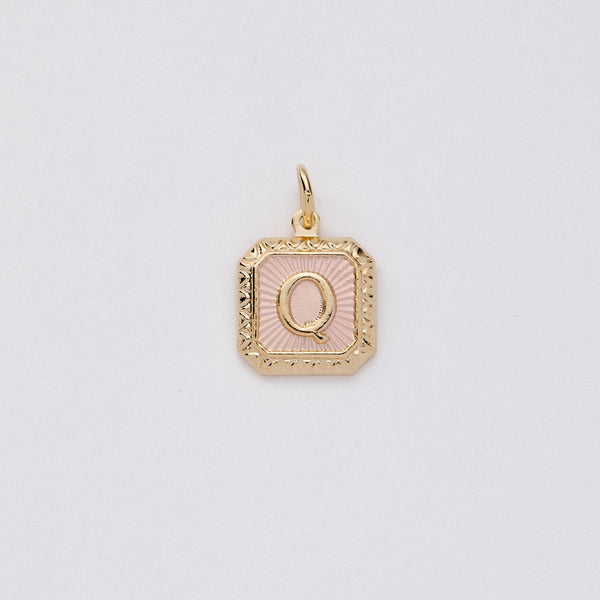 Two Tone Letter Charm