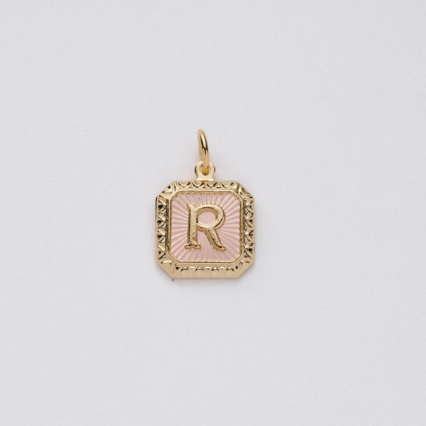 Two Tone Letter Charm
