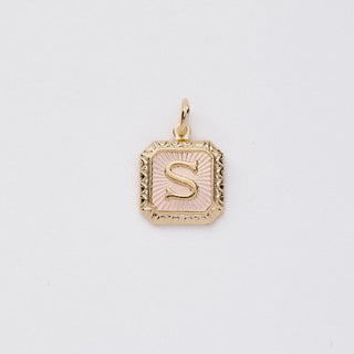 Two Tone Letter Charm