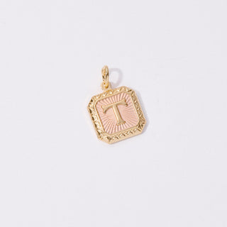 Two Tone Letter Charm