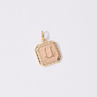 Two Tone Letter Charm