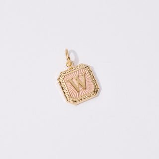 Two Tone Letter Charm