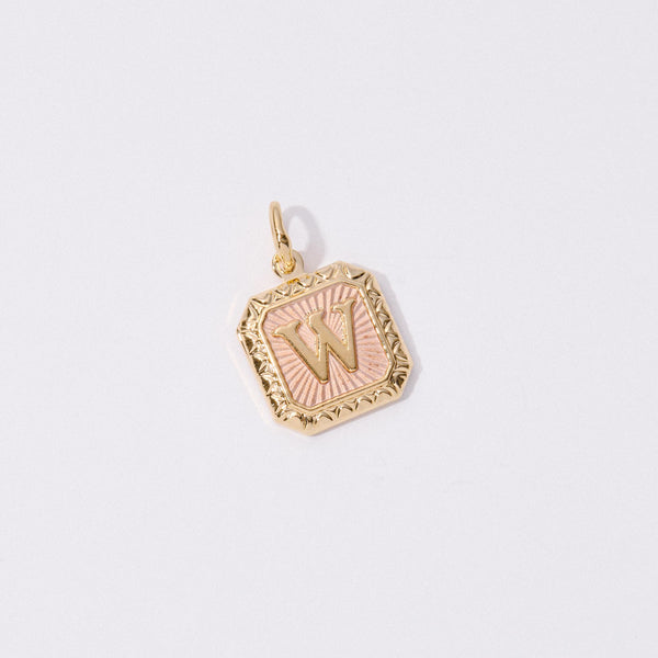 Two Tone Letter Charm