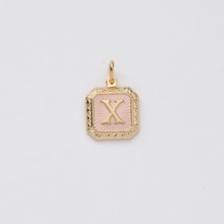 Two Tone Letter Charm