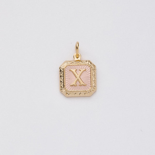 Two Tone Letter Charm