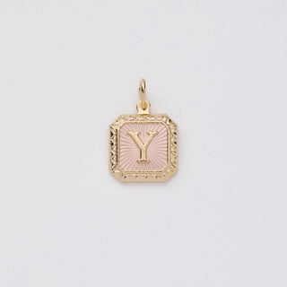 Two Tone Letter Charm