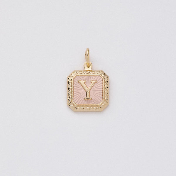 Two Tone Letter Charm