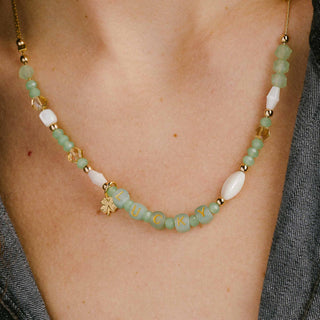 Lucky Letters Gemstone Expandable Necklace