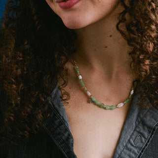 Lucky Letters Gemstone Expandable Necklace