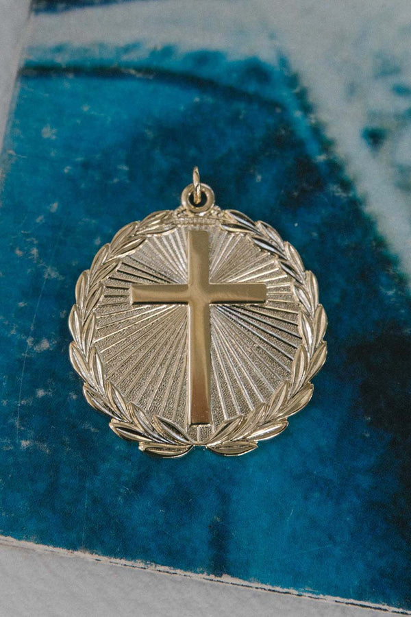 Crowned in Faith Medallion Charm