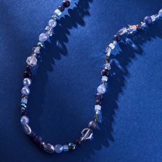 Cosmic Blue Sodalite Multi Beaded Stretch Necklace