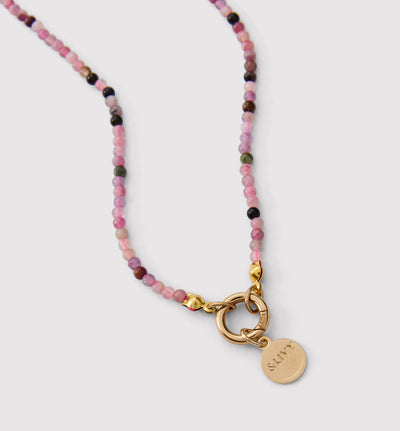 Elbaite Tourmaline Tiny Gem Strand Necklace