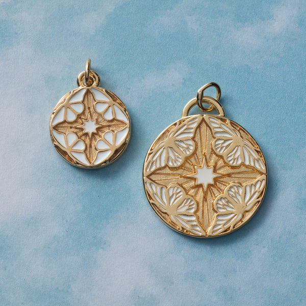 White Butterflies Charm