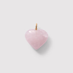 Rose Quartz Heart Charm