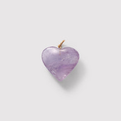 Amethyst Gemstone Charm with gold bail