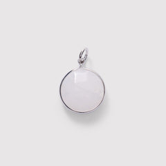 Round Crystal Quartz Charm