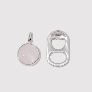 Round Rose Quartz Charm