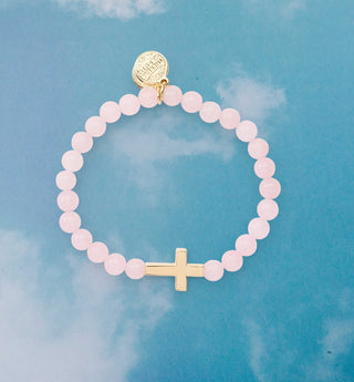 Divine Faith Rose Quartz Stretch Bracelet