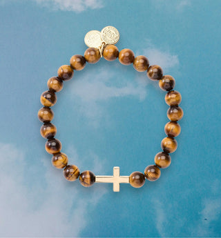 Divine Faith Tiger's Eye Stretch Bracelet