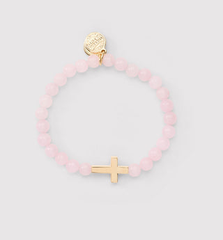 Divine Faith Rose Quartz Stretch Bracelet