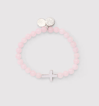 Divine Faith Rose Quartz Stretch Bracelet