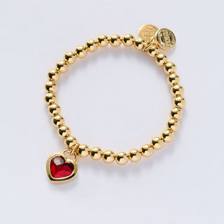Crystal Heart to Heart Beaded Bracelet