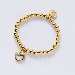 Crystal Heart to Heart Beaded Bracelet