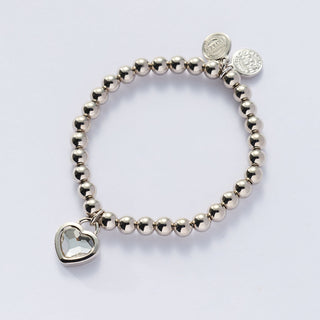 Crystal Heart to Heart Beaded Bracelet