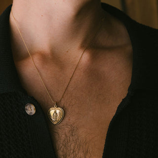 Blessed Mother Peek-A-Boo Prayer Heart Necklace