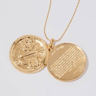 Lord’s Prayer Peek-A-Boo Prayer Medallion Necklace