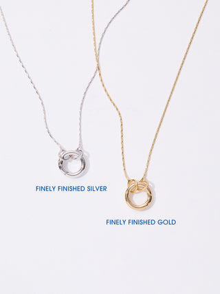 Expandable chain with charm holder, gold and silver
