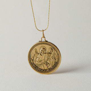 Mother Mary + Archangel Raphael Healing Necklace