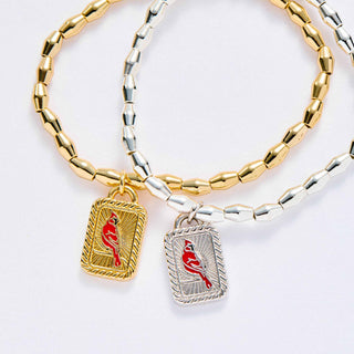Red Cardinal Beaded Bracelet