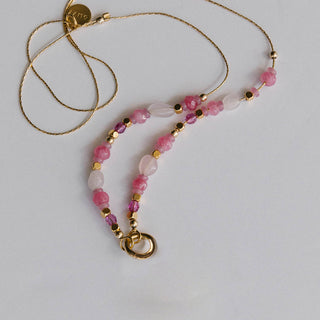 Rose Quartz Beaded Intention Chain Necklace