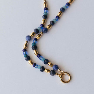Sodalite Beaded Intention Chain Necklace