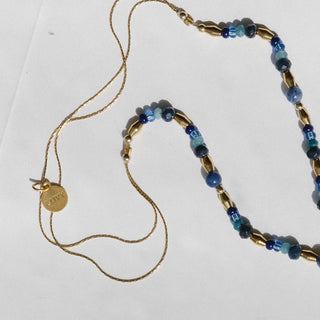 Sodalite Beaded Intention Chain Necklace