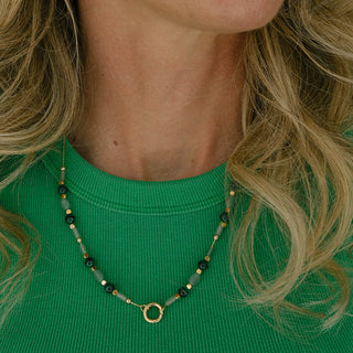 Malachite Beaded Intention Chain Necklace